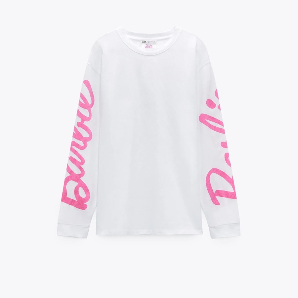 NWOT Zara x Barbie Long Sleeve T-shirt